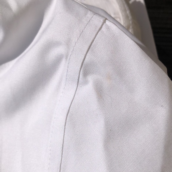 🚨 New CHICO White Cotton Leopard Animal Print Trim Button Up Blouse - Picture 8 of 8